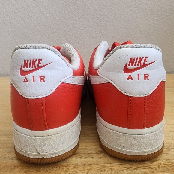 Nike Air Force 1 Low Team Orange White 896185-601 2017 Men's Size 9 - Picture 3 of 13